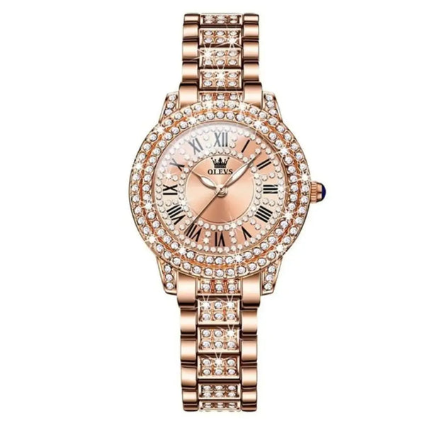 Relógio Feminino Aço Inoxidável Athena Diamond